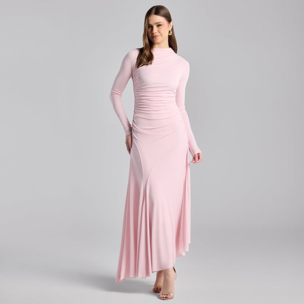 Jersey Asymmetric Neck Midi Dress – shopaleena