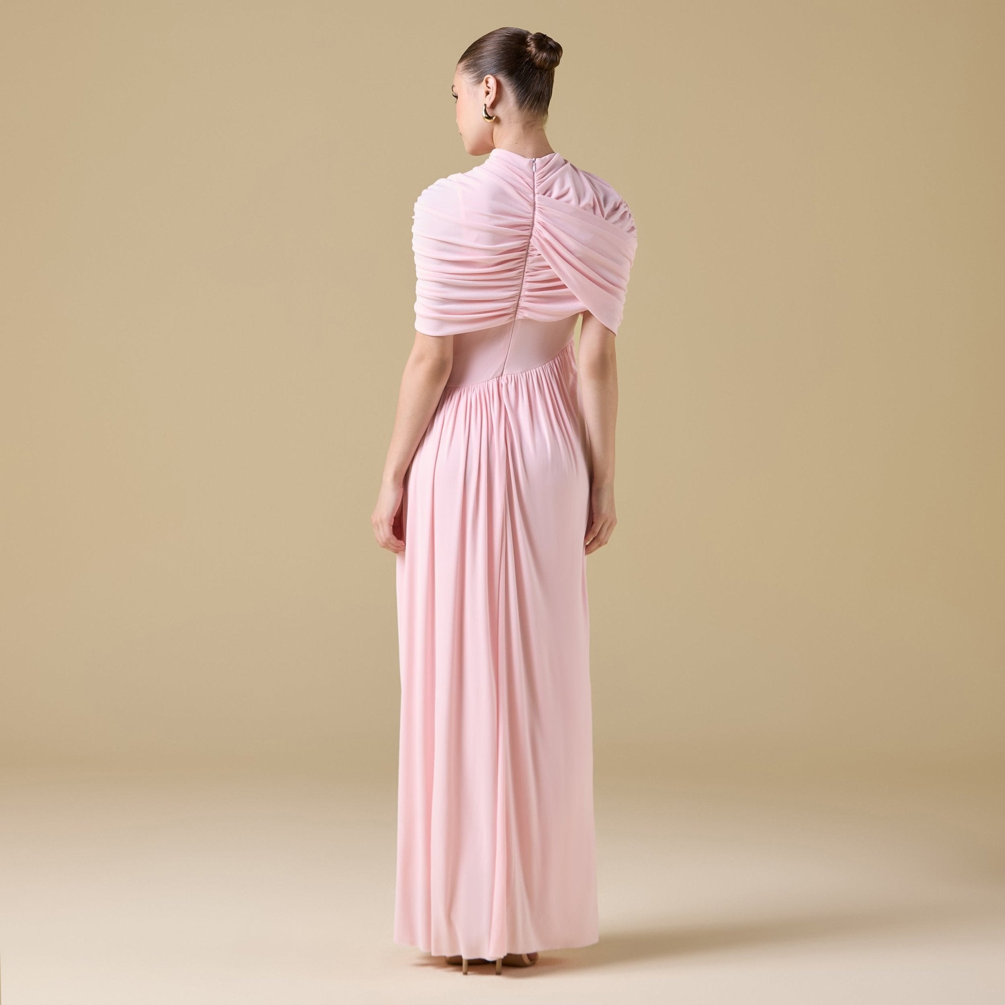 Jersey Draped Maxi Dress - shopaleena