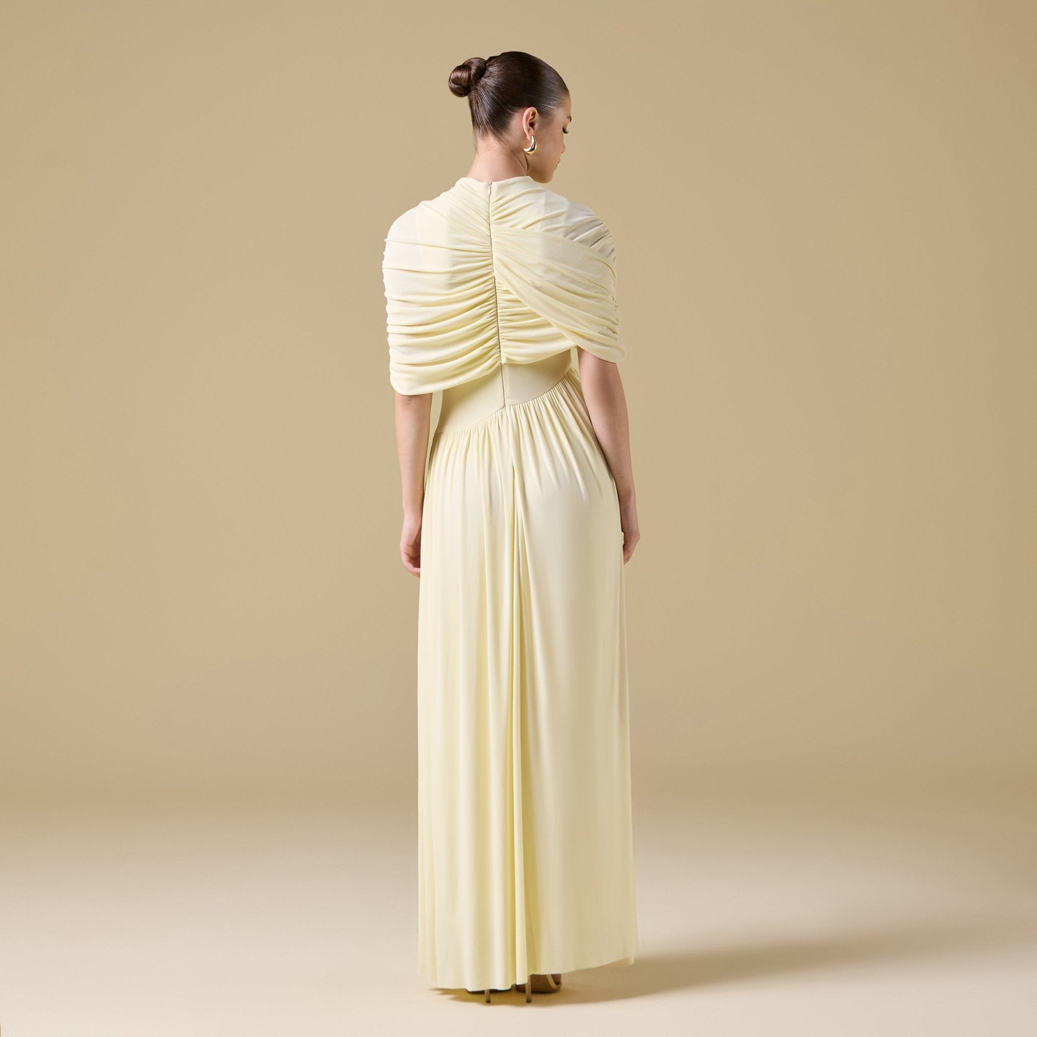 Jersey Draped Maxi Dress - shopaleena