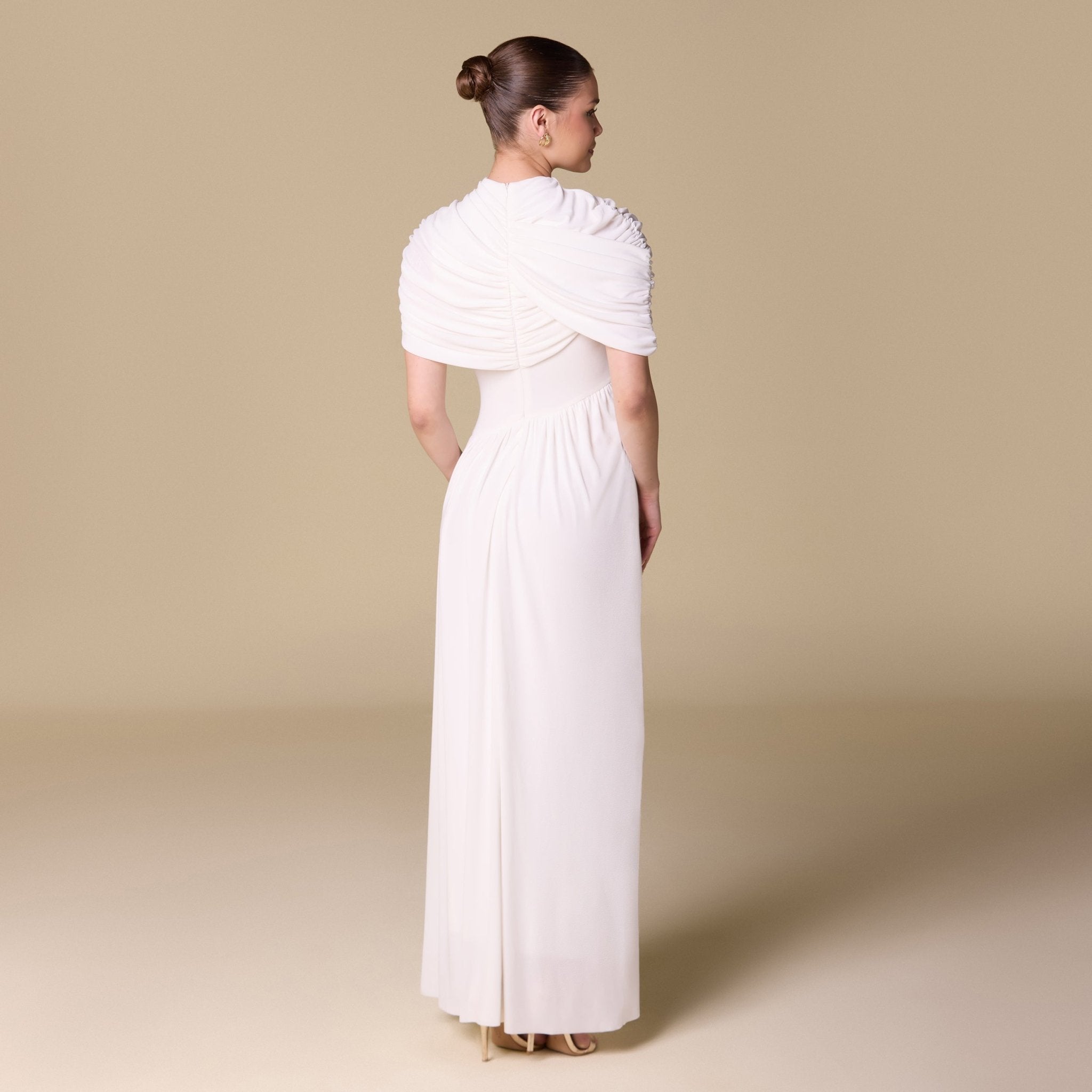 Jersey Draped Maxi Dress - shopaleena