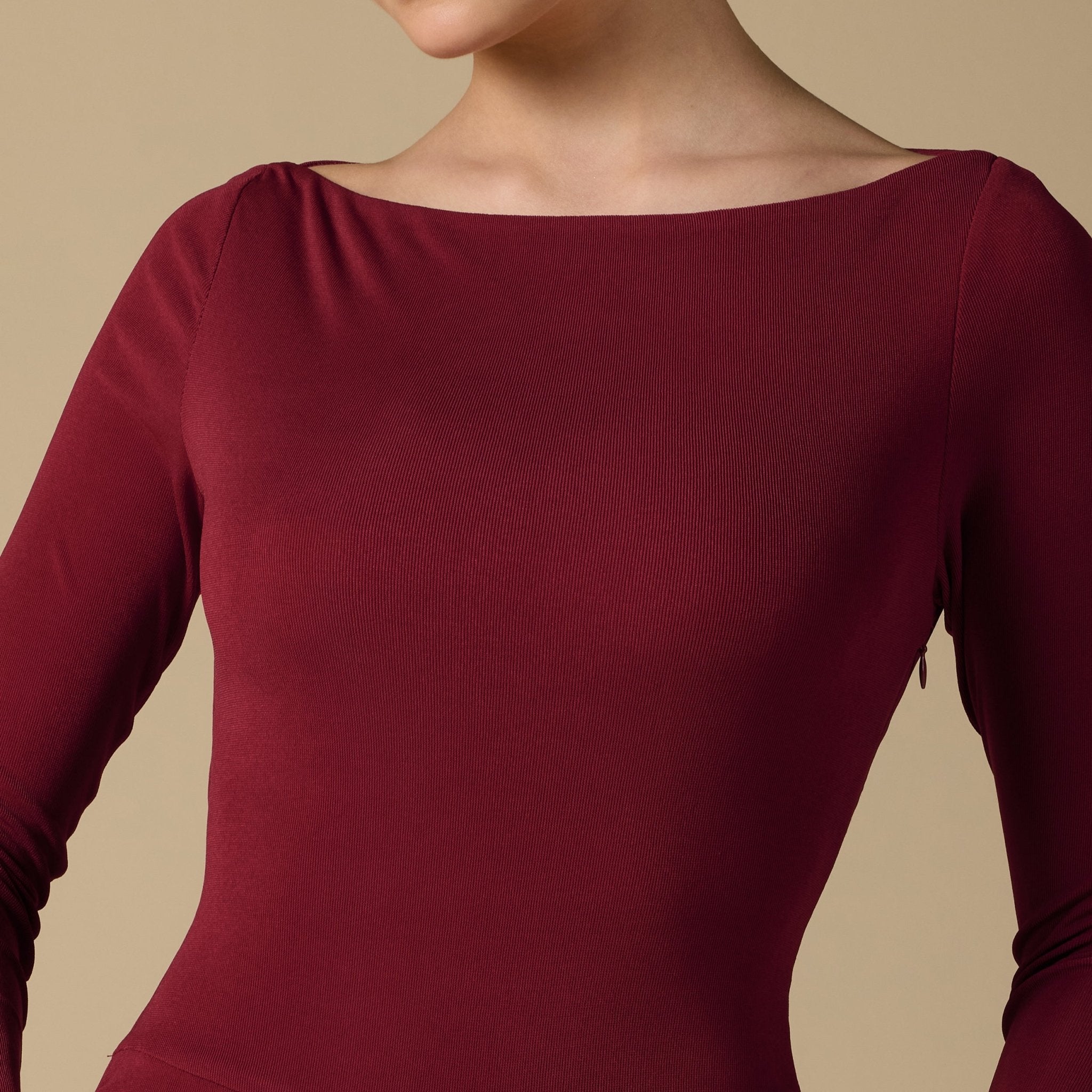 Jersey Maxi Dress with Gathered Waist - shopaleena