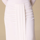 Jersey Maxi Dress with Gathered Waist - shopaleena