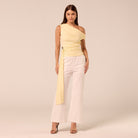 Jersey Top with Side Drape Detail - shopaleena