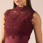 Lace-Paneled Cotton Midi Dress - shopaleena