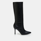 Leather High Heel Knee-High Boots - shopaleena