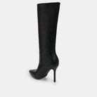 Leather High Heel Knee-High Boots - shopaleena