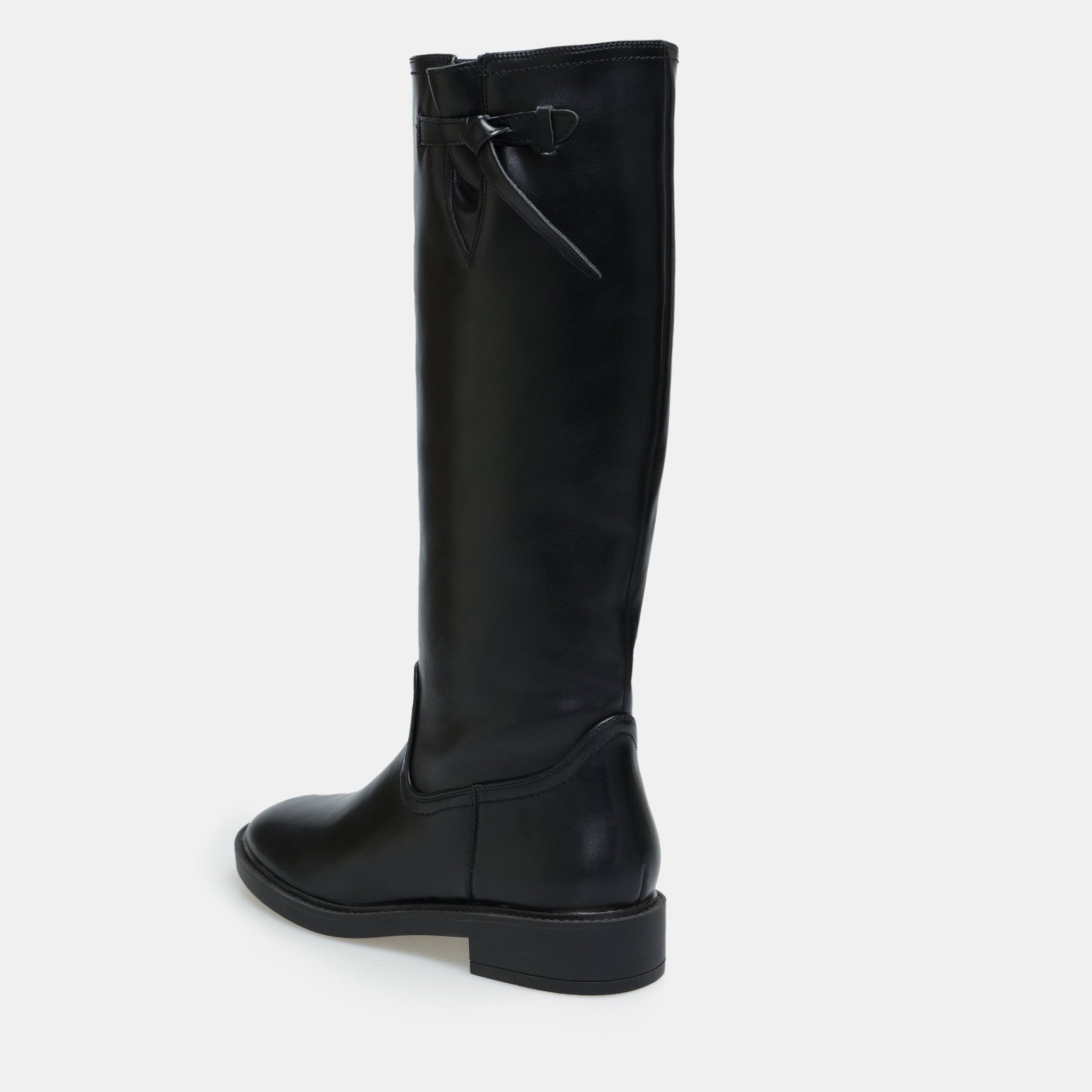 Leather Knee-High Boots - shopaleena
