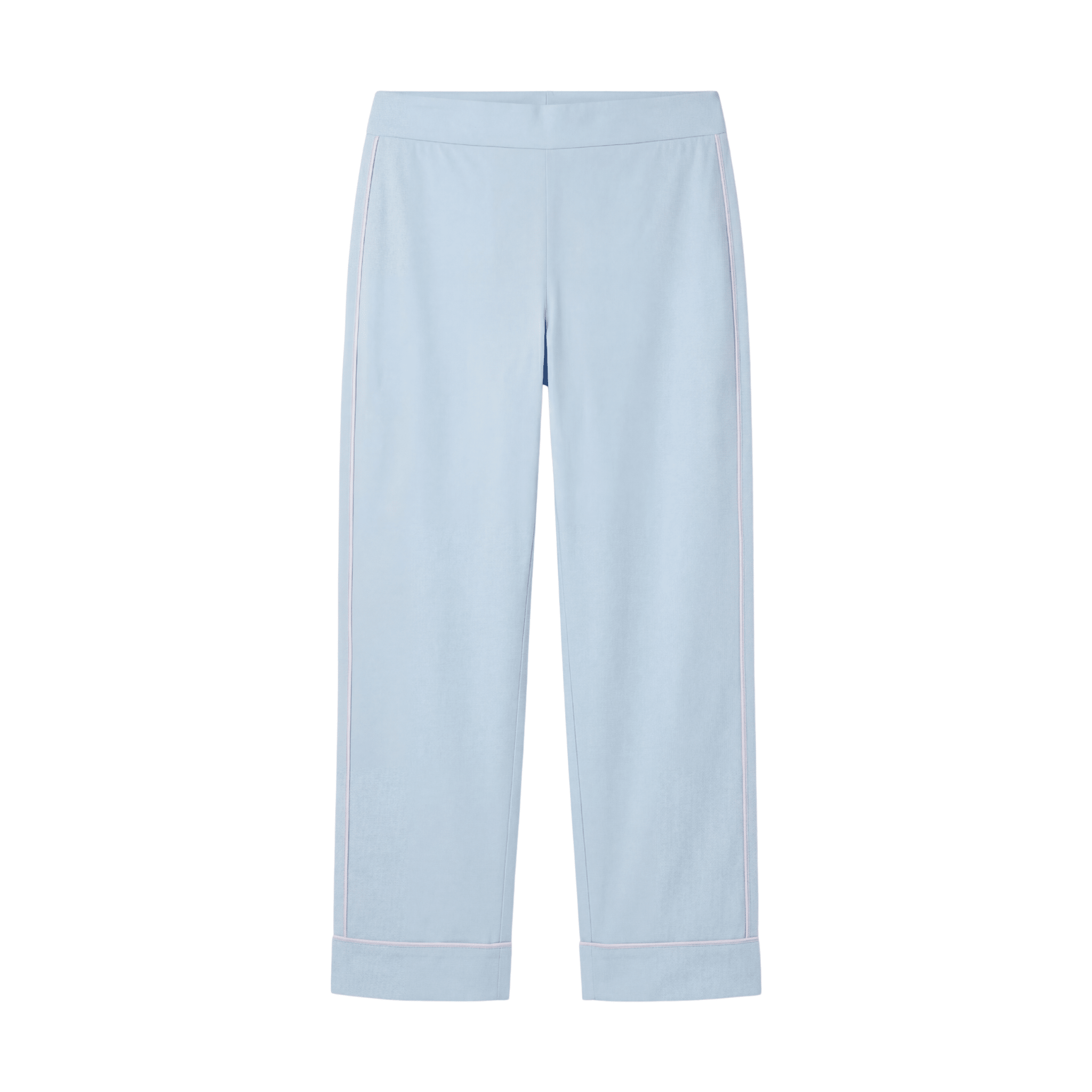 Light Blue Cotton Wide Leg Pants For Kids - shopaleena