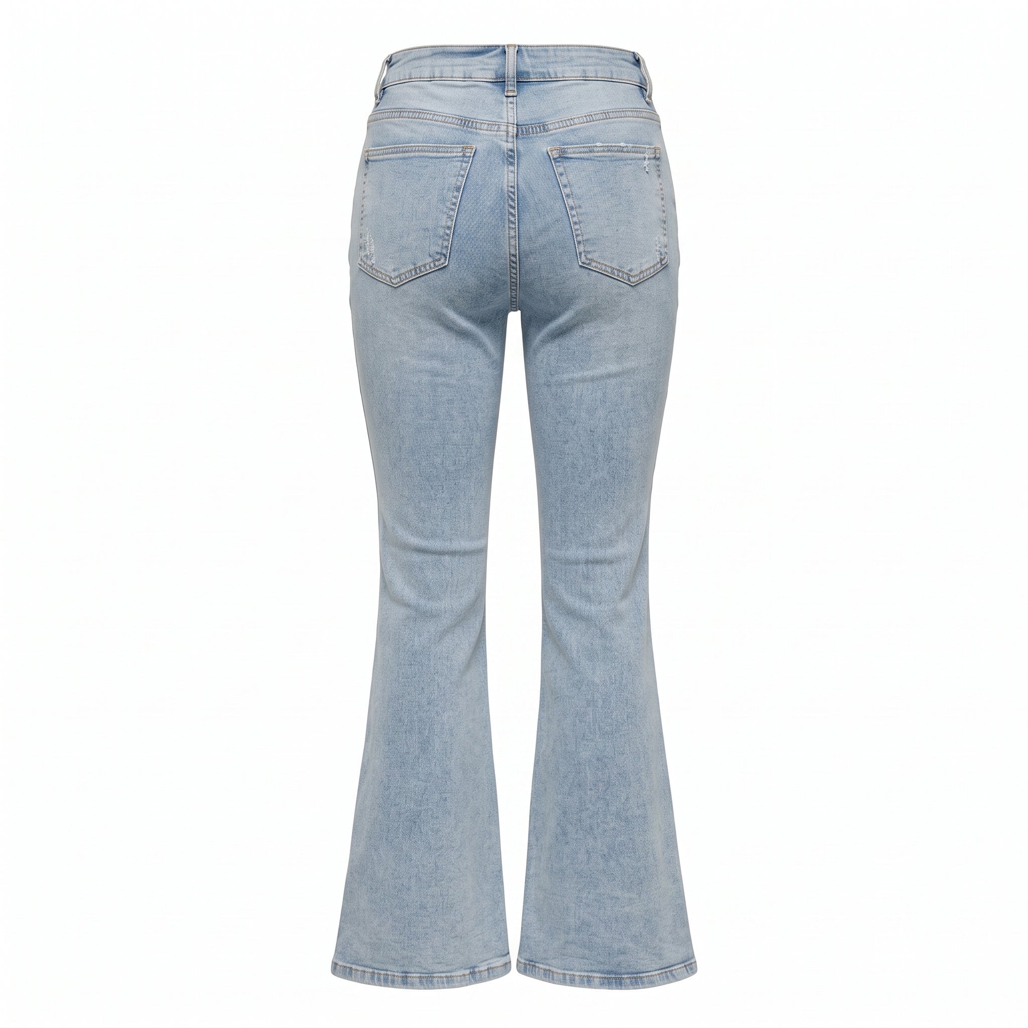 Light Blue Flare Jeans - shopaleena