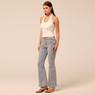 Light Blue Flare Jeans - shopaleena