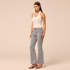 Light Blue Flare Jeans - shopaleena