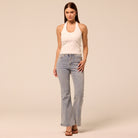 Light Blue Flare Jeans - shopaleena