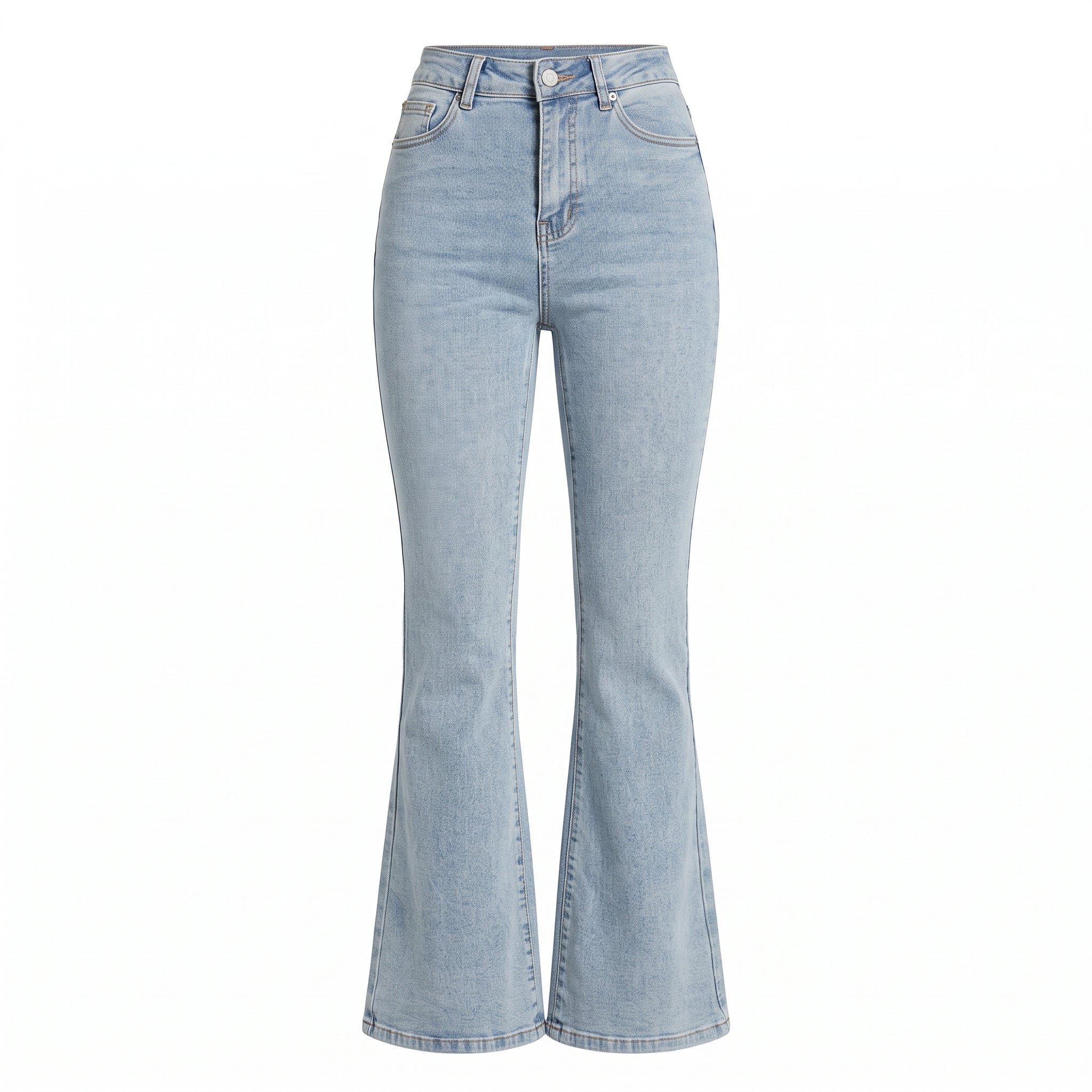 Light Blue Flare Jeans - shopaleena
