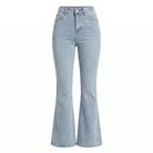 Light Blue Flare Jeans - shopaleena