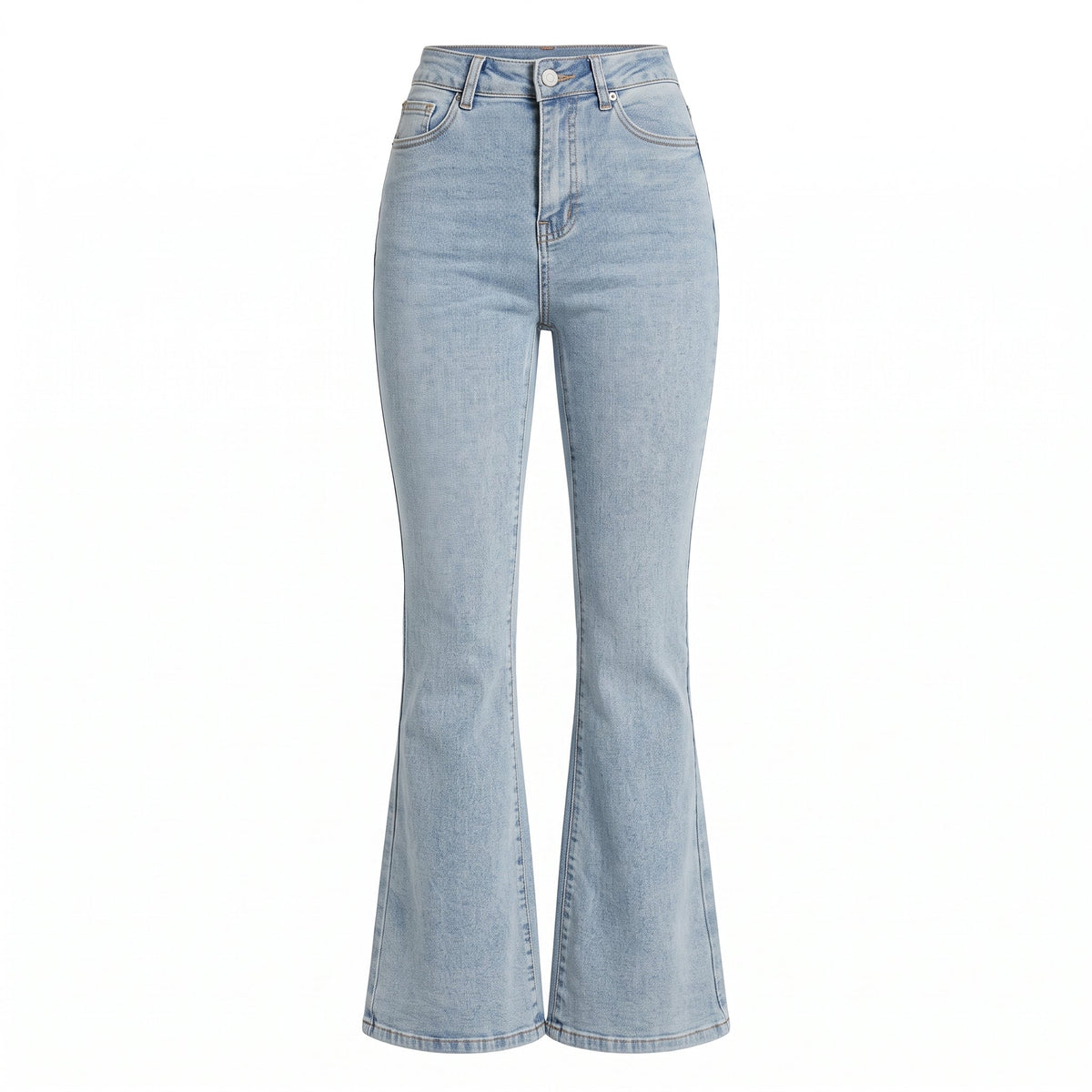 Light Blue Flare Jeans - shopaleena
