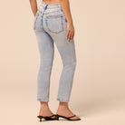 Light Blue Straight Leg Jeans - shopaleena