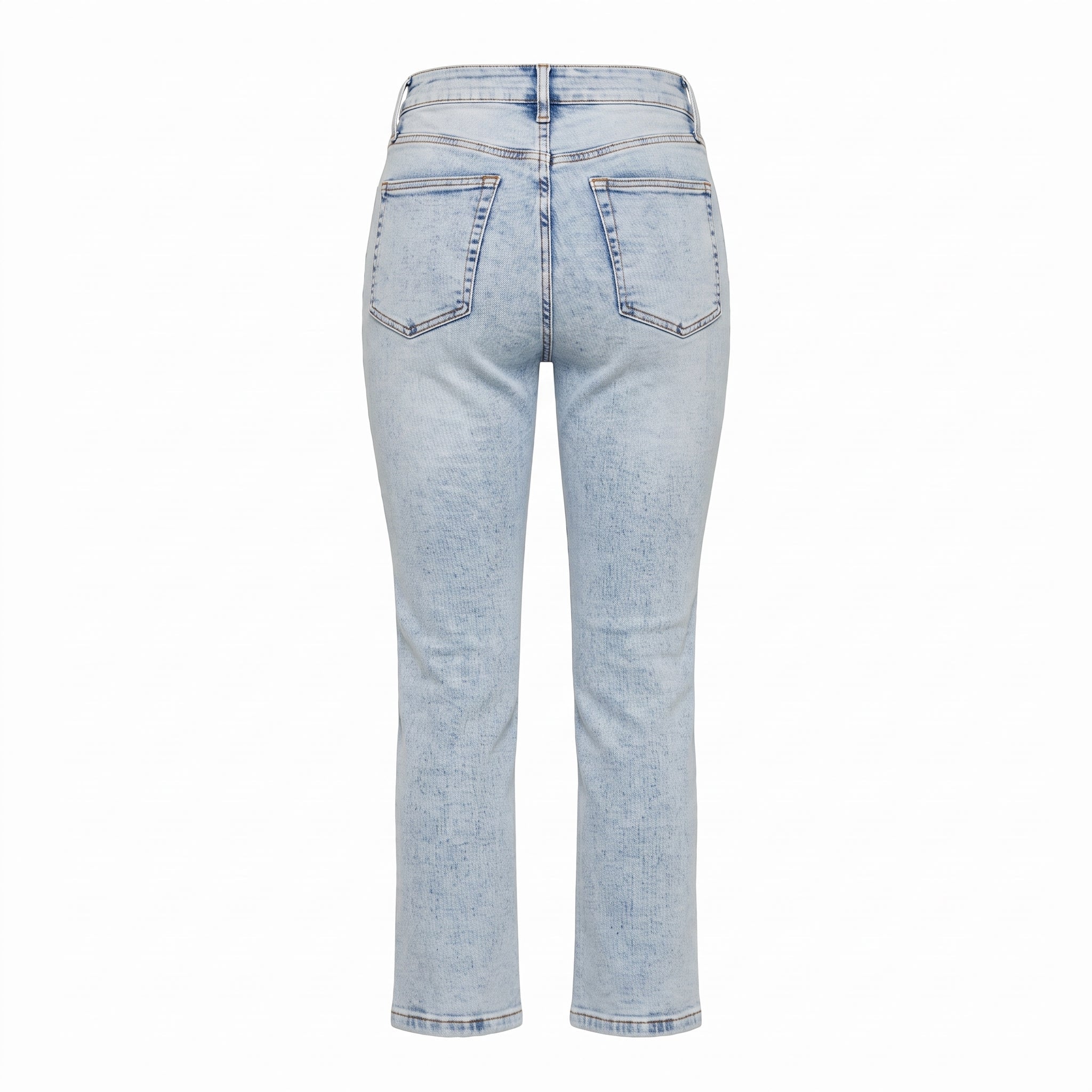 Light Blue Straight Leg Jeans - shopaleena