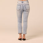 Light Blue Straight Leg Jeans - shopaleena