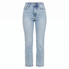 Light Blue Straight Leg Jeans - shopaleena