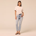 Light Blue Straight Leg Jeans - shopaleena
