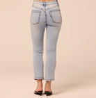 Light Blue Straight Leg Jeans - shopaleena