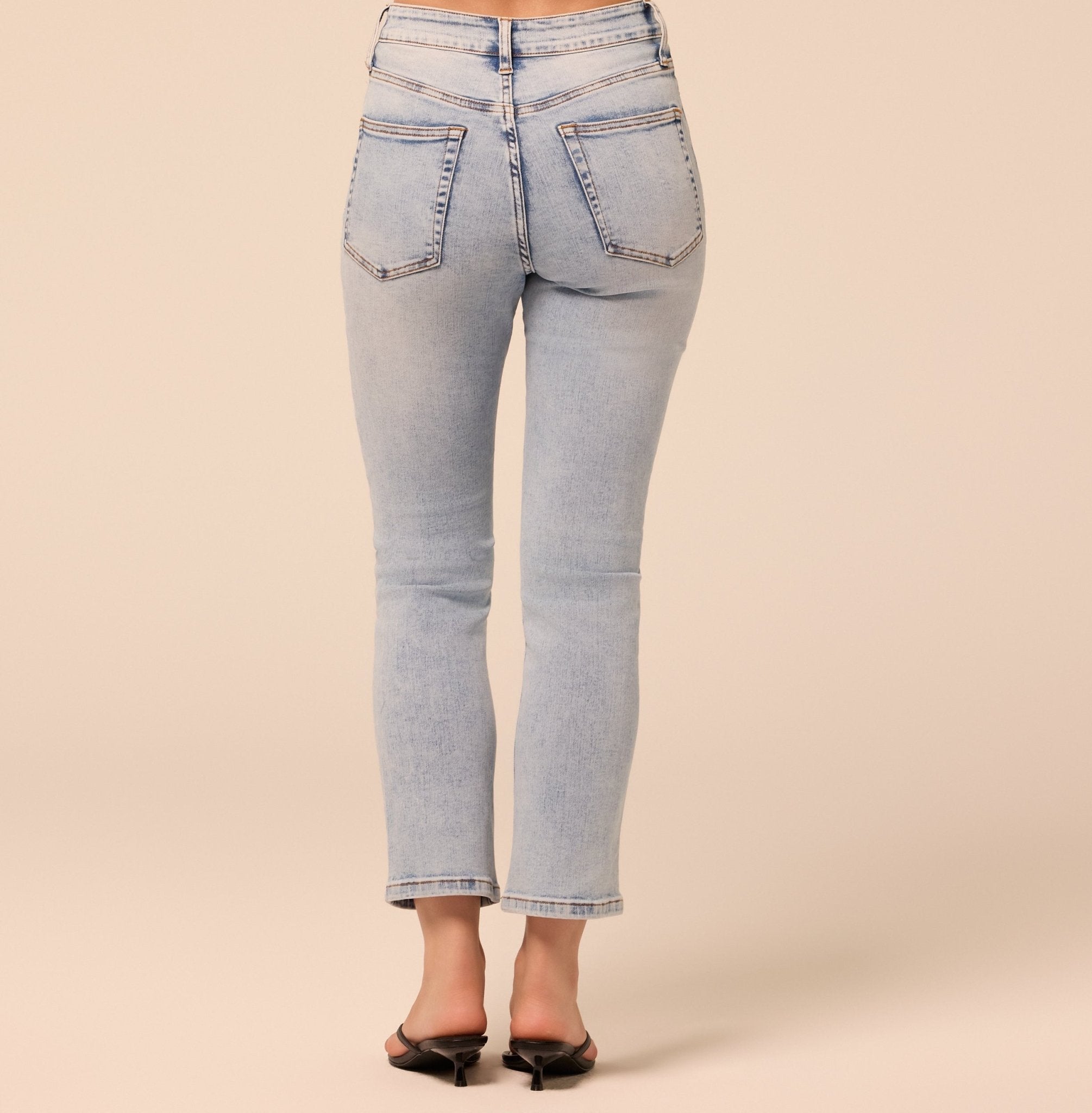 Light Blue Straight Leg Jeans - shopaleena