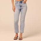 Light Blue Straight Leg Jeans - shopaleena