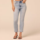 Light Blue Straight Leg Jeans - shopaleena