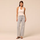Light Blue Wide Leg Jeans - shopaleena