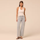 Light Blue Wide Leg Jeans - shopaleena