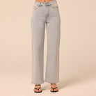 Light Blue Wide Leg Jeans - shopaleena