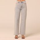 Light Blue Wide Leg Jeans - shopaleena