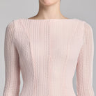 Light Pink Long Sleeves Godet Maxi Dress - shopaleena