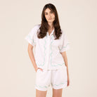 Linen Blend Wavy Line Shirt - shopaleena
