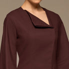 Linen Button-Front Flared Dress - shopaleena
