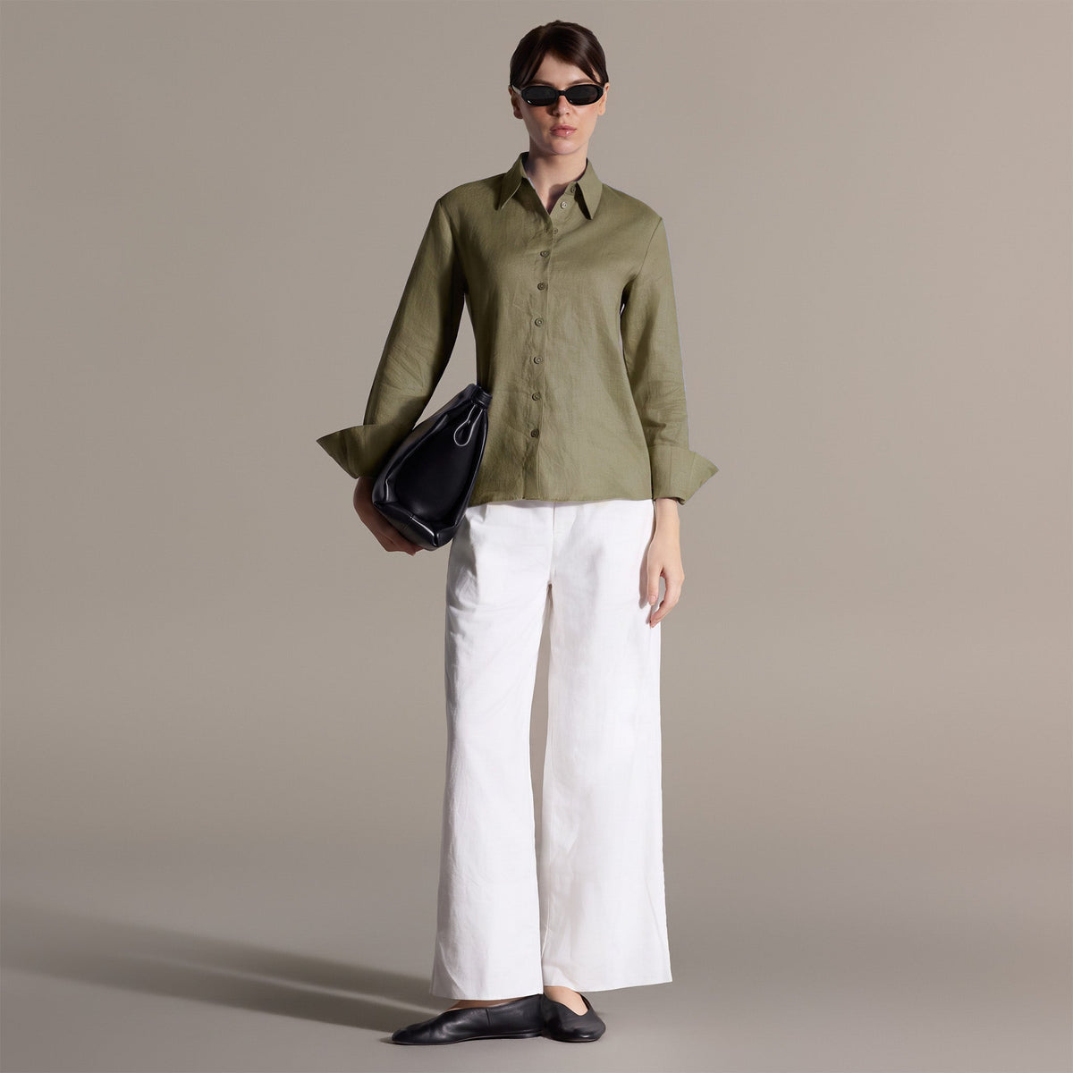 Linen Classic Shirt - shopaleena
