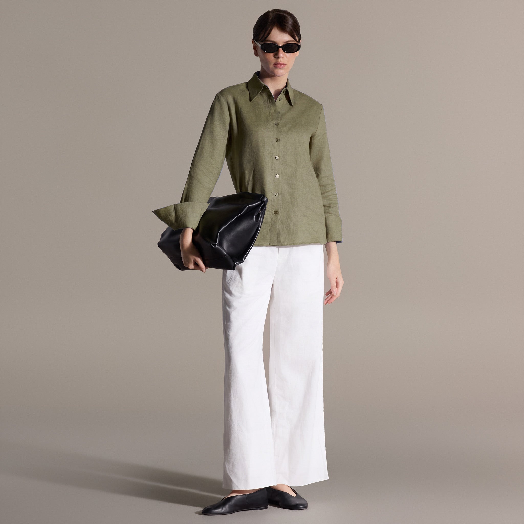 Linen Classic Shirt - shopaleena