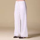 Linen Pants with Stitch Detailing - shopaleena