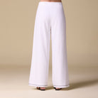Linen Pants with Stitch Detailing - shopaleena