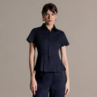 Linen Peplum Shirt - shopaleena