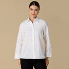 Long Sleeve Blended Shirt - shopaleena