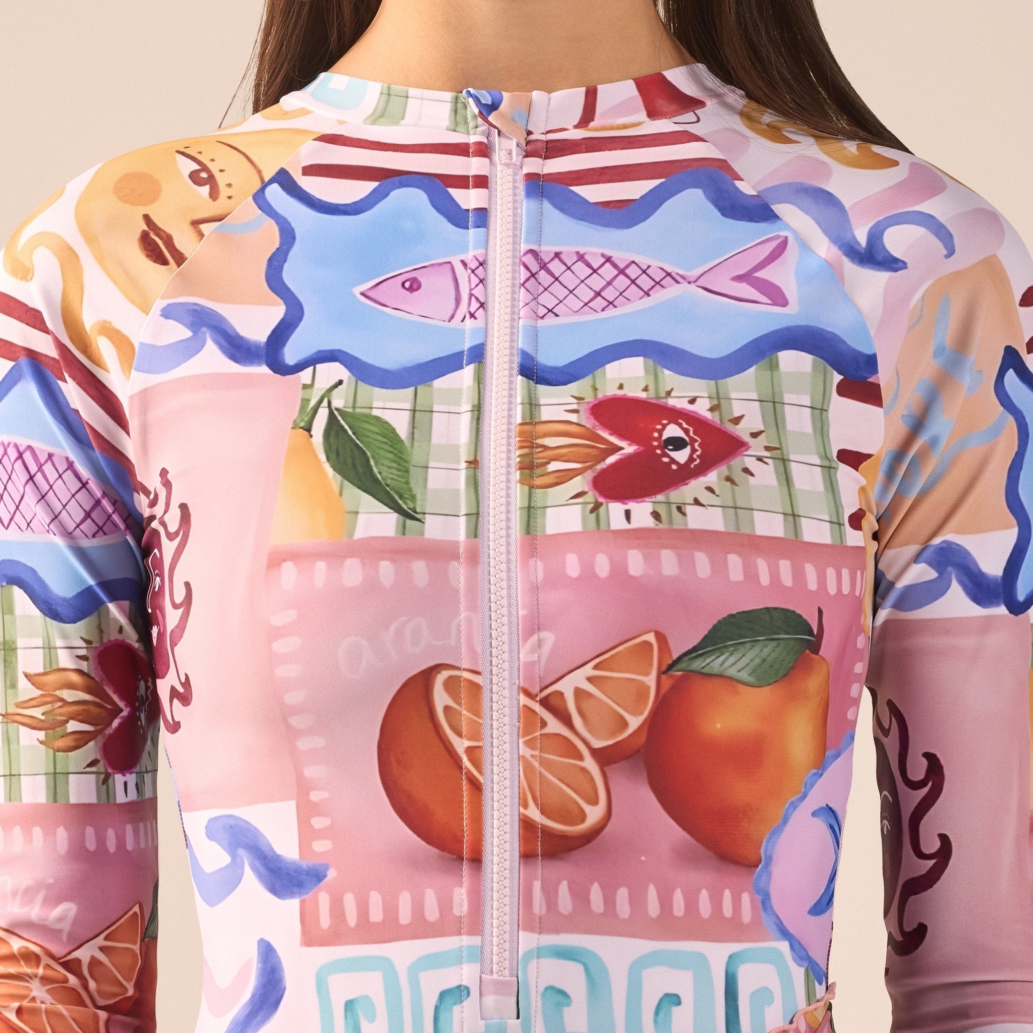 Long Sleeve One Piece Swimsuit - shopaleena