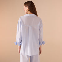 Long sleeve oversize poplin shirt - shopaleena