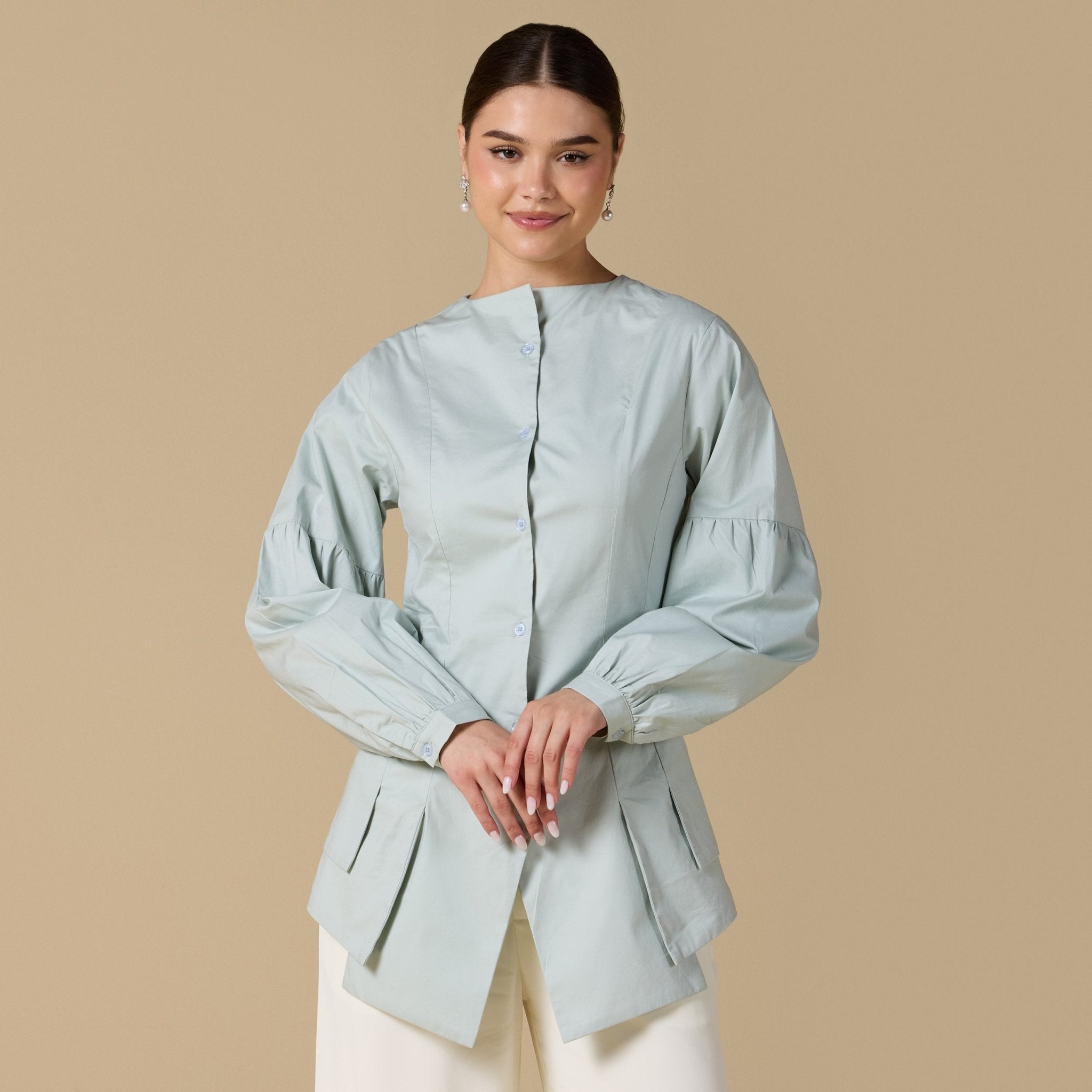 Long sleeve ruffled shirt - shopaleena