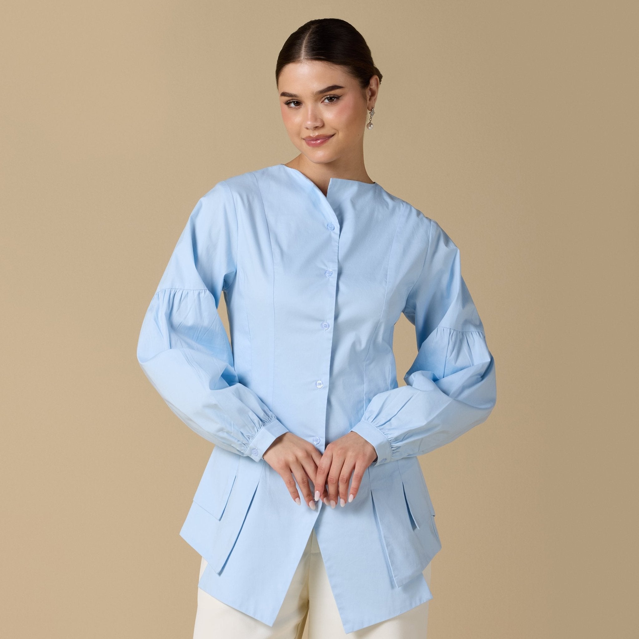 Long sleeve ruffled shirt - shopaleena