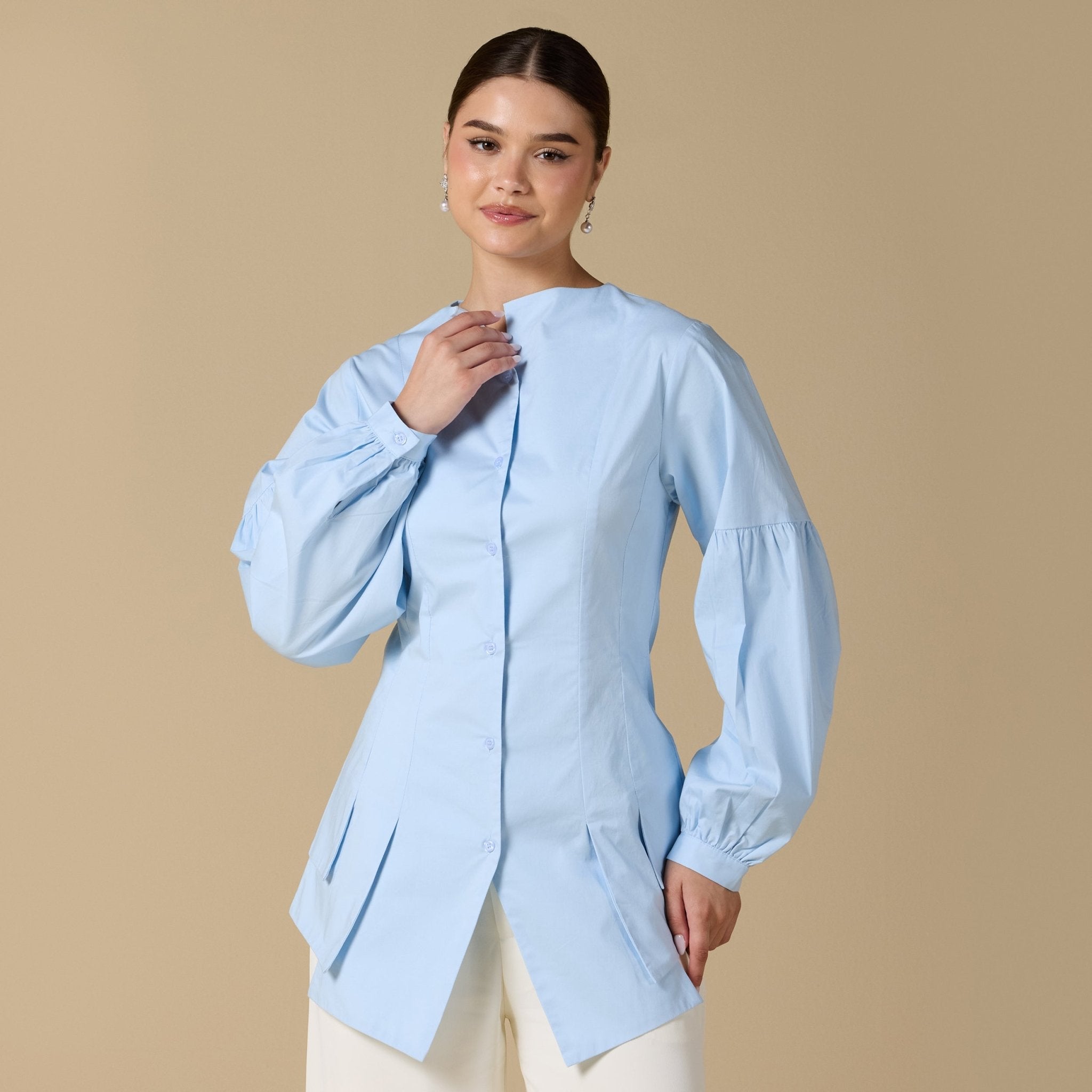 Long sleeve ruffled shirt - shopaleena