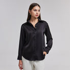 Long Sleeve Satin Shirt - shopaleena