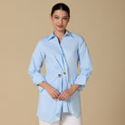 long sleeve wrap shirt - shopaleena