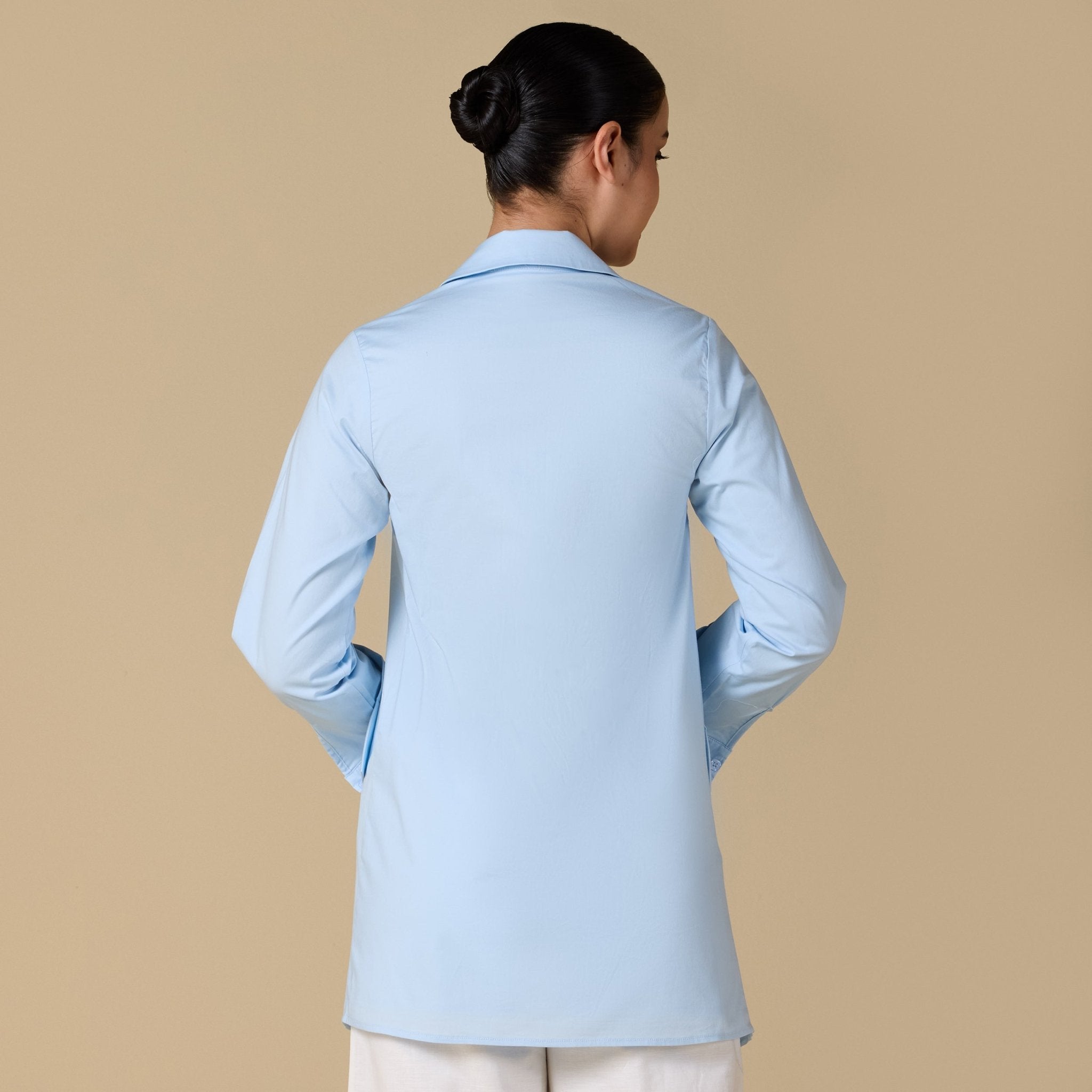 long sleeve wrap shirt - shopaleena