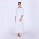 Low Waist Cutout Draped Pleated Dress - shopaleena